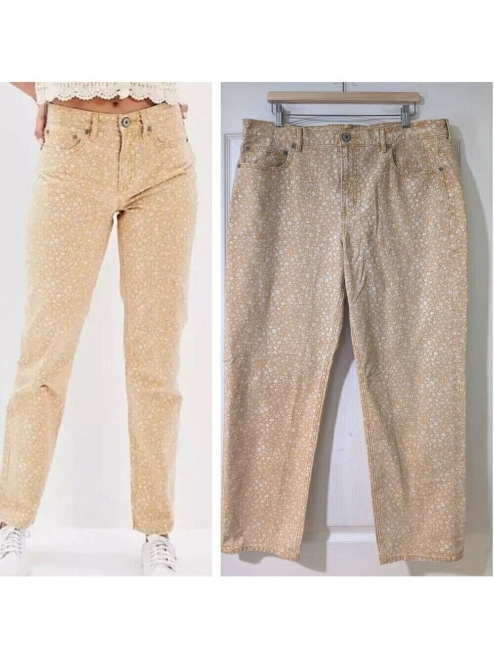 NWT AE | 90s Straight Leg Jeans in Yellow Floral (18/34)